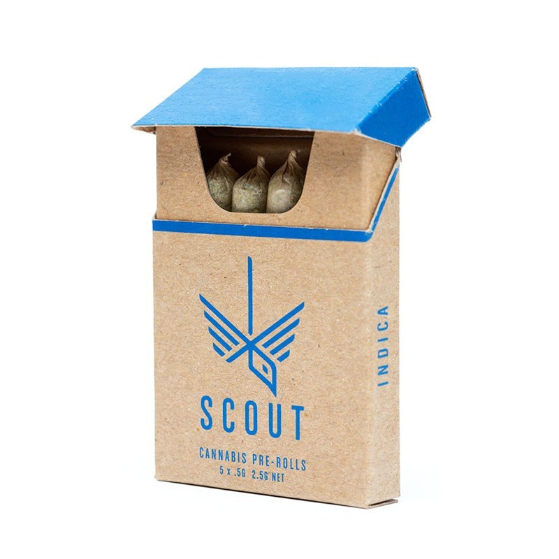 Indica Pre-Rolls <span/> (5 pack, 0.5g per pre-roll) by Scout Pre-Rolls