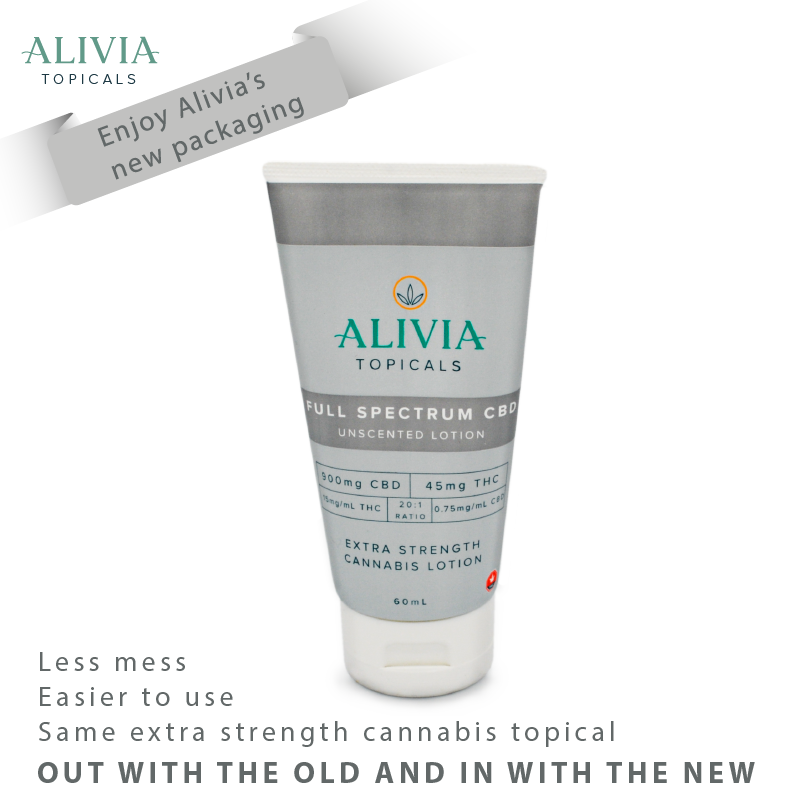 Unscented Full Spectrum CBD Lotion (2oz)<span/> (900mg CBD + 45mg THC) by Alivia