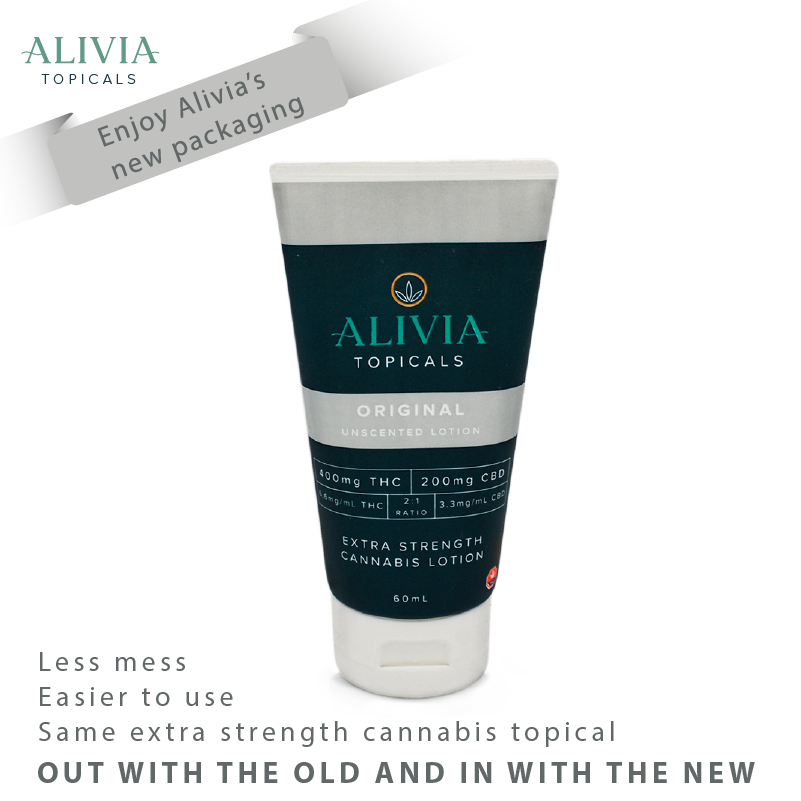 Original 2:1 Unscented Soothing Lotion (2oz) <span/>(400mg THC + 200mg CBD) by Alivia