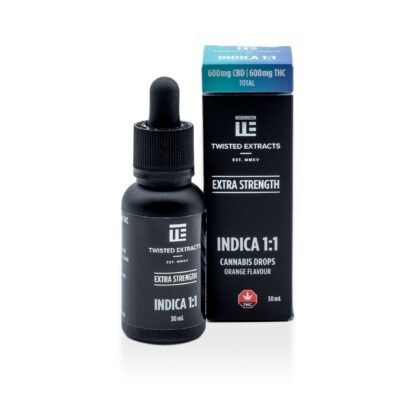 Indica 1:1 Extra Strength Oil Drops by Twisted Extracts
