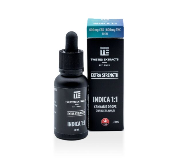 Indica 1:1 Extra Strength Oil Drops by Twisted Extracts