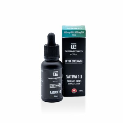 Sativa 1:1 Extra Strength Oil Drops by Twisted Extracts