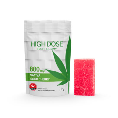 Super Strength Sour Cherry Fruit Gummy by High Dose