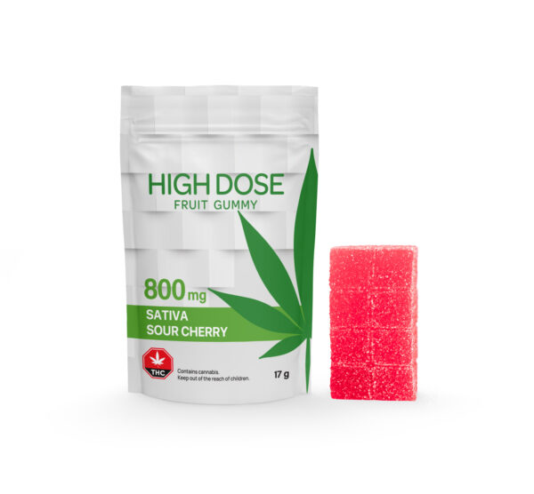 Super Strength Sour Cherry Fruit Gummy by High Dose