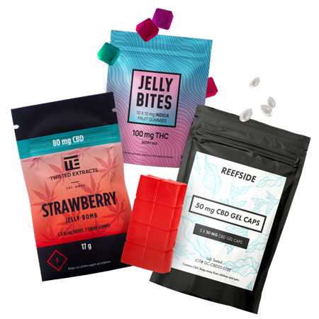 Jelly Bomb Jelly Bites and Capsules Mail Order Cannabis Edibles