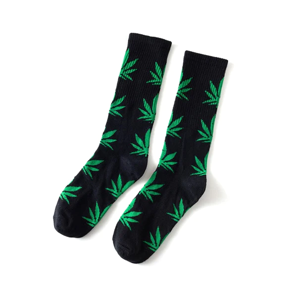 Black Socks Green Leaf