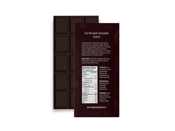 Mastermind Dark Chocolate Funghi Bar 1500 mg