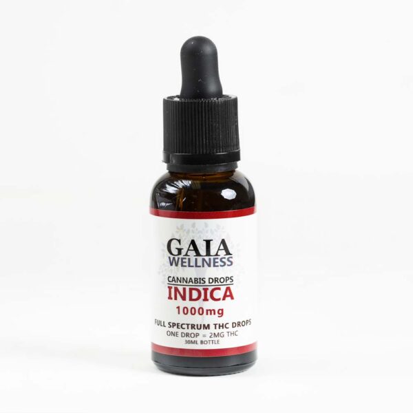 GAIA FULL SPECTRUM INDICA DROPS 1000mg THC