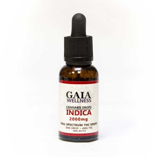 GAIA FULL SPECTRUM INDICA DROPS 2000mg THC