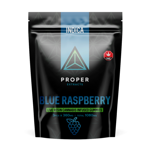 Proper Extracts Indica Pack Live Resin THC Gummies 1080mg