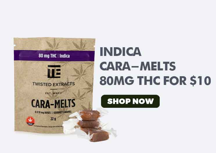 Indica Cara-Melts (80mg THC) - $10