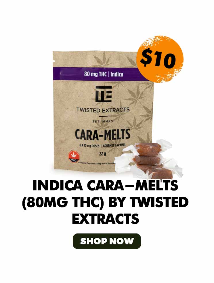 Indica Cara-Melts (80mg THC) - $10