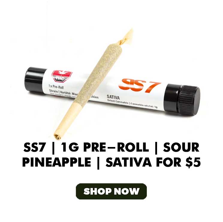 SS7 | 1g Pre-Roll | Sour Pineapple | Sativa - $5