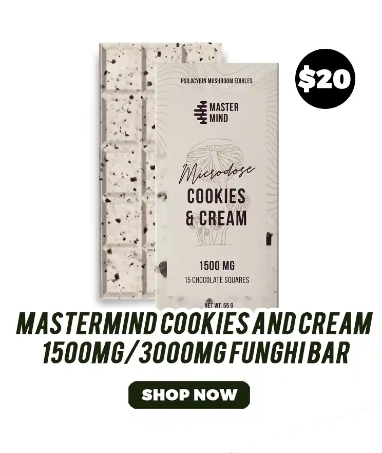 Mastermind Cookies and Cream 1500mg Funghi Bar - $20 (1500mg)