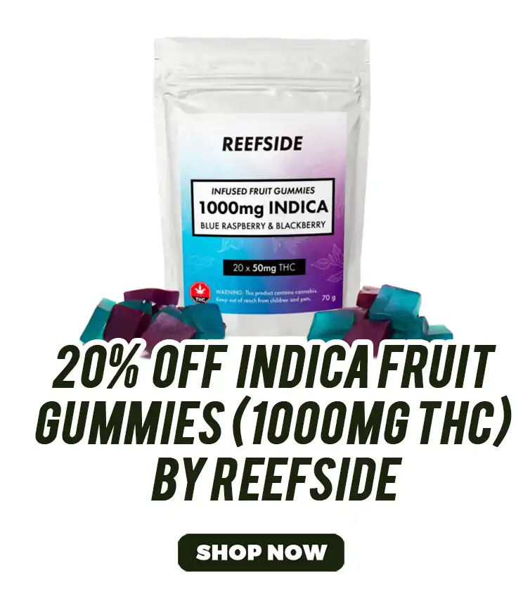 Indica Fruit Gummies (1000mg THC) – by Reefside